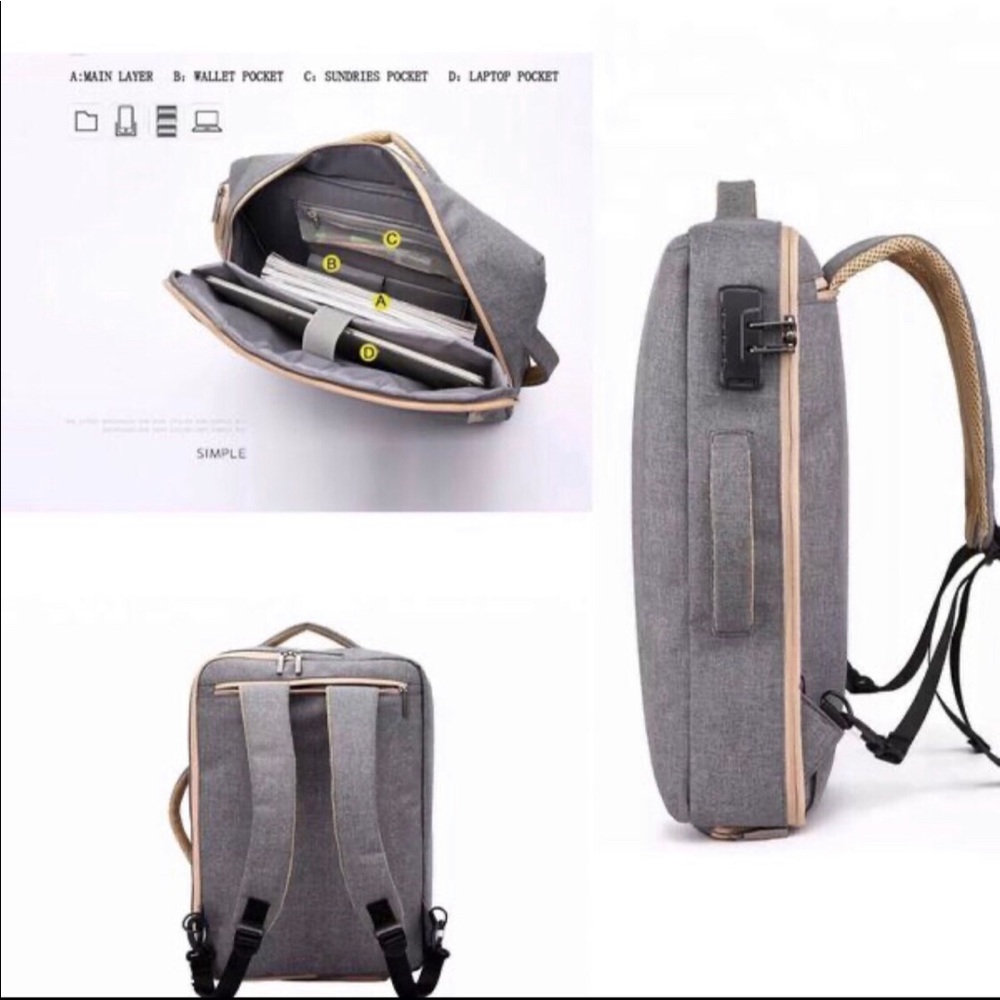 💥BEST SELLER💥Gray Backpack Antitheft - Picture 6 of 10